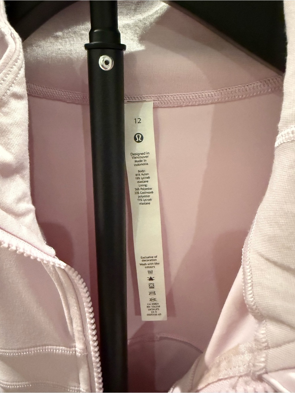 Lululemon Define Jacket Light Pink Size 12 - Picture 4 of 5